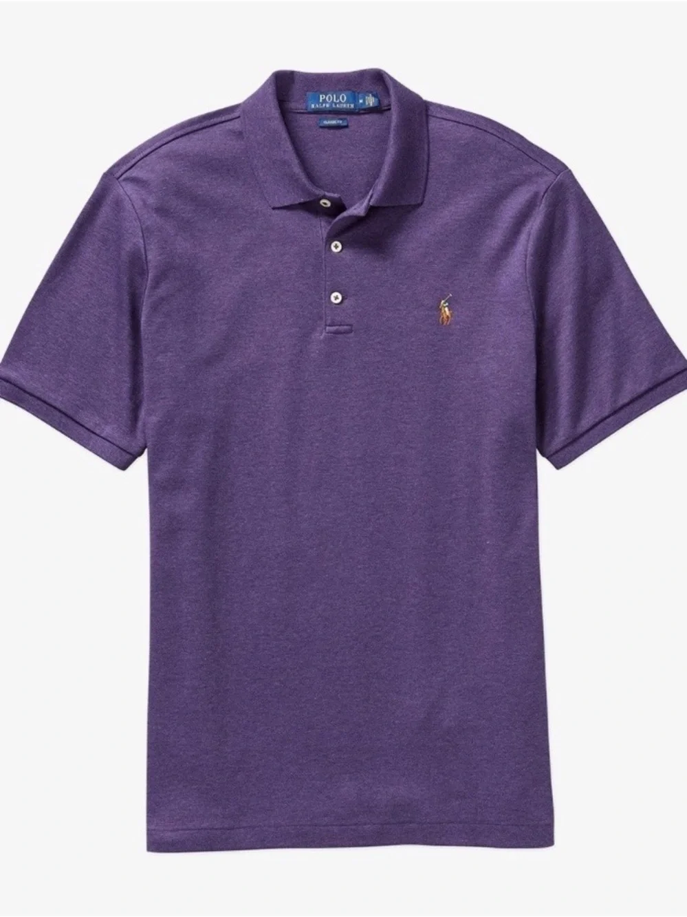 Polo Ralph Lauren Pima Soft Touch Polo Shirt Men’s Medium Purple 100% Cotton NWT